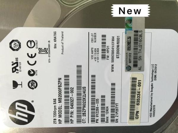 HDD Type Server Hard Disk AW590A 602119-001 2TB M6612 SAS EVA P6300 P6500