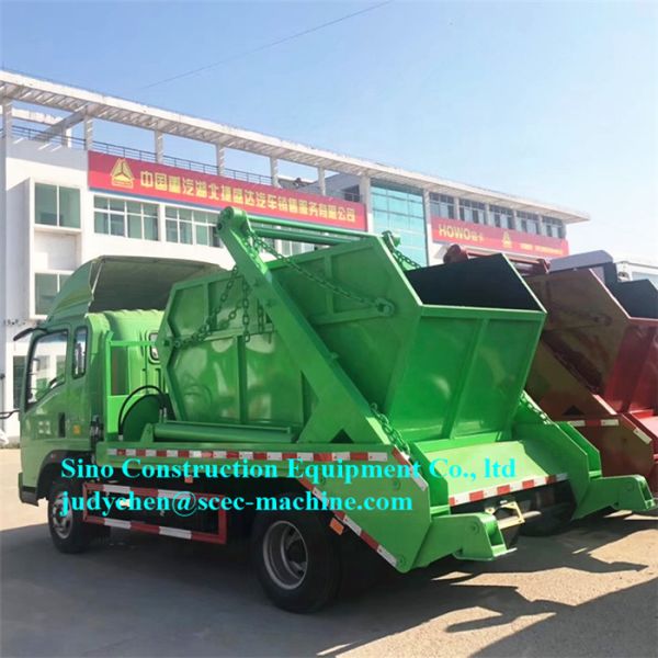 Light Serial Special Purpose Truck Swing Arm Garbage Truck 160HP Euro III