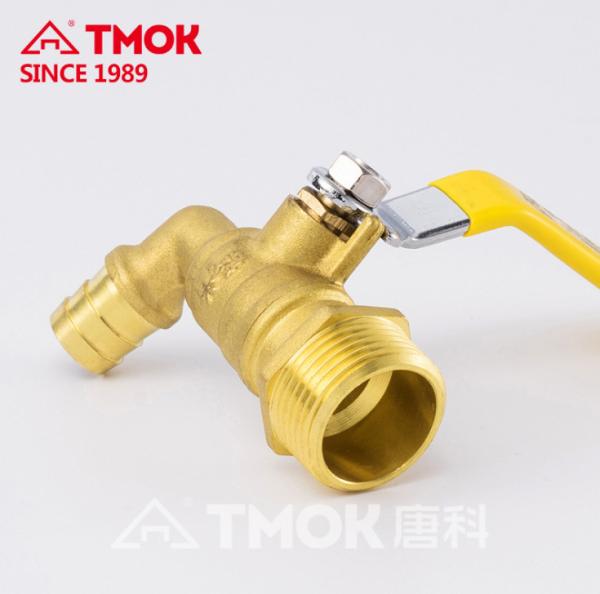 TMOK Brand 16 Bar 1/2 Inch Steel Handle Nature Brass Color Brass Bibcock