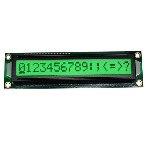 16*1 Dot Matrix Character LCM GLED Backlight Type In Flat Rectangle Shape