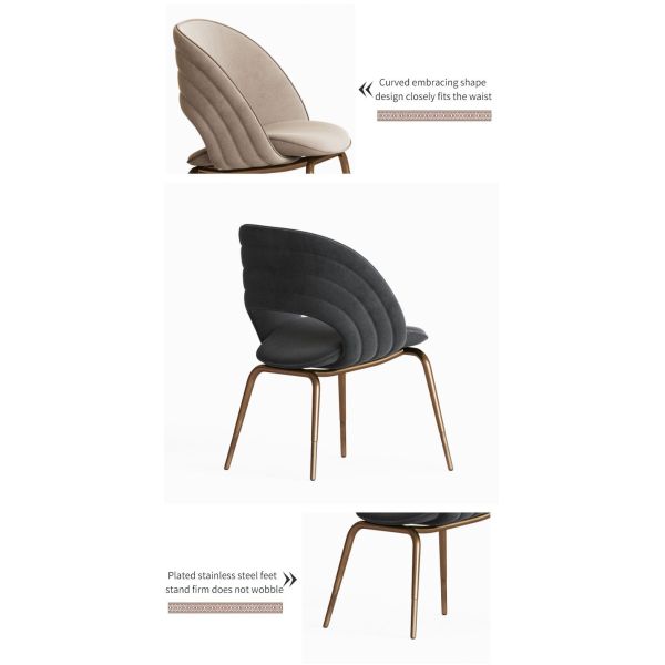 Modern Luxury Deluxe Gold Metal Fabric Single Chair Hotel Banquet Restaurant