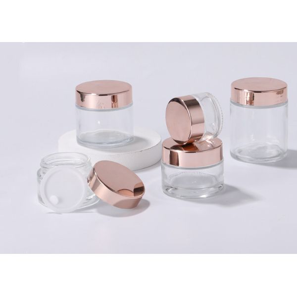 30g Glass Ointment Bottle With Aluminum Cap for Hand Cream Mask 50g Cosmetic Cream Versatile for Chemical Use