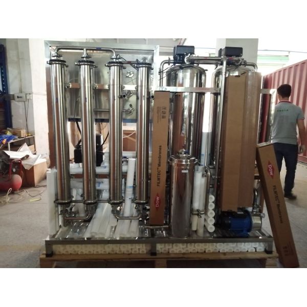 Автоматическая машина очищения системы водяного фильтра RO завода водоочистки SS304 316 1000L/H