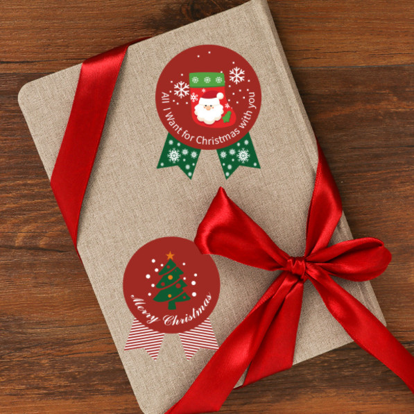 Стикеры винила веселого рождества PVC крена ярлыка цвета Pantone липкие