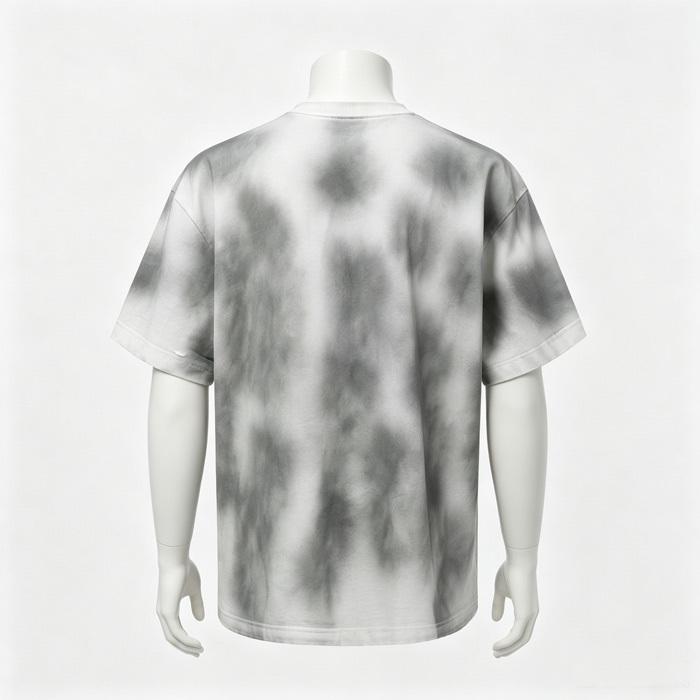 255GSM Raw Edge T Shirt Horse Wash Distressed Vintage Tee Grunge