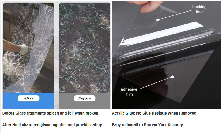 Bullet Resistant Safety & Security Film Car Window Protection Tint Transparent ODM