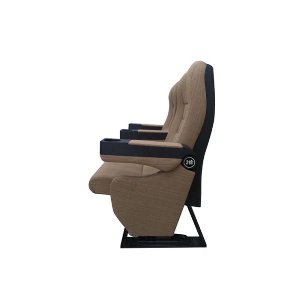 Fashionable Public Theater Seating With Wooden Writing Pad Foldable Cinema Chairs