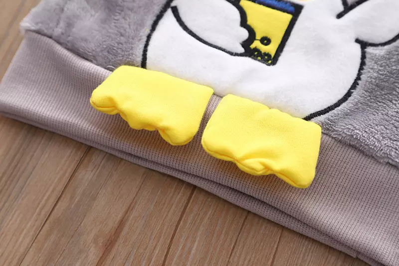 0.9M 35.4in Blue Children'S Pajamas Sets Winter Thick Warm Flannel Pajama Sets