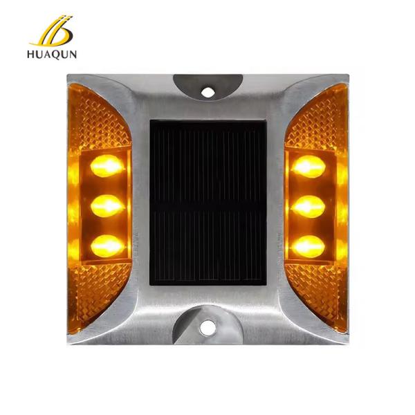 LED Solar Flashing Road Studs Waterproof For Traffic Sign Usage And Safety