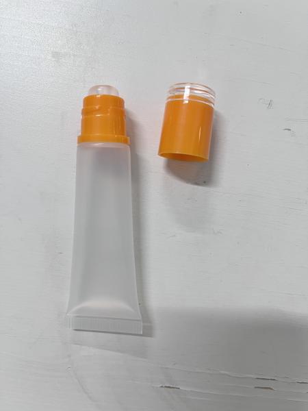 Transparent Lipstick Tube Packaging Silicone Head Plastic Lip Balm Container With Two Color Caps