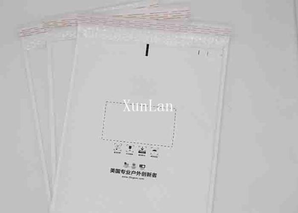 White Print Poly Bubble Mailers 8.5 * 11 Inch Self Adhesive Seal With Matt Surface