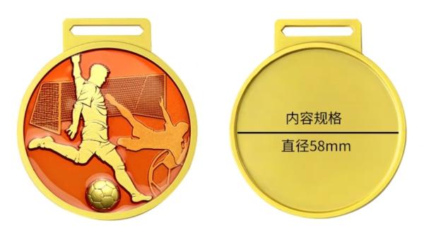 Médailles Fabricants en gros Médaille 3D en métal Trophée d'or Médaille en argent Médaille en bronze Médailles sportives sur mesure Médailles de football