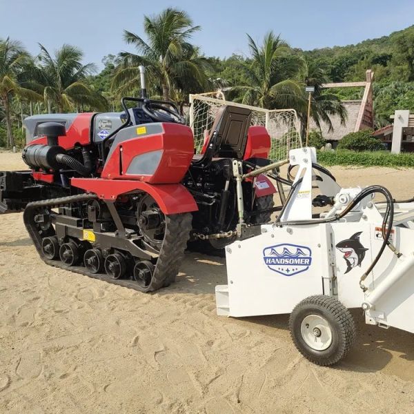 Tractor Skid Steer Attachments Sand Beach Cleaner with Alkaline Cleaning Process