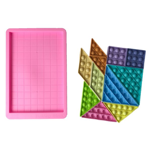 Unisex Kids Early Learning Educational Toys Bubble Fidget Toys Tangram Puzzle