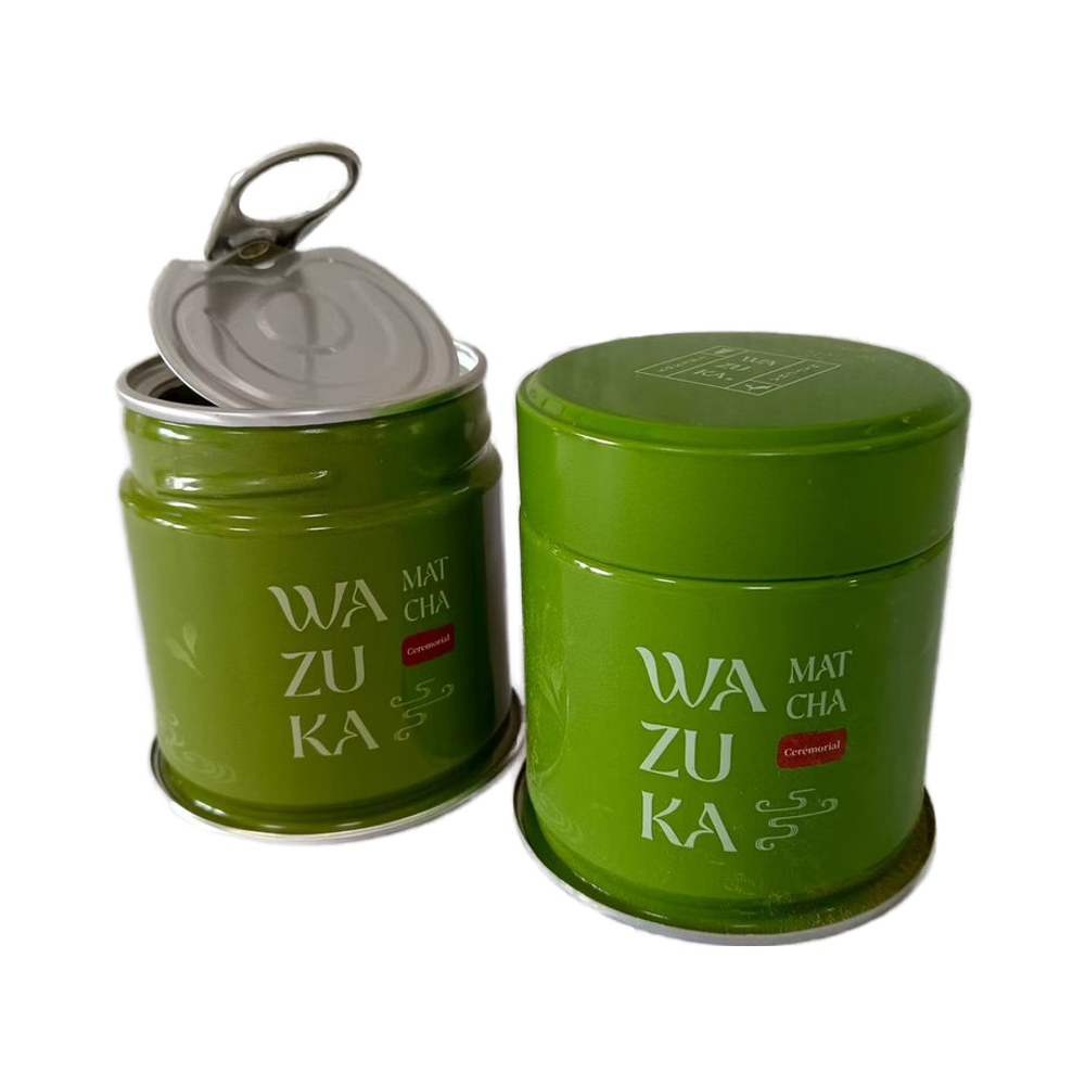 60*H60mm 60*H68mm Matcha Powder Tin Air Tight Seal Food Grade Tinplate Container Candy Small