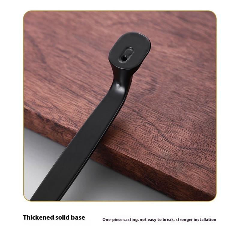 Solid Black Modern European Stainless Steel Alloy Solid Handle for Cabinet Shoe Door Surface Mounting Furniture Hardware