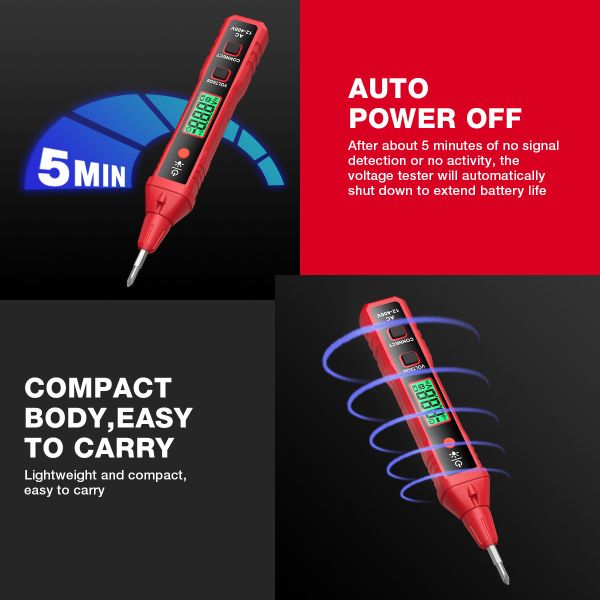 HT91A Non Contact AC Voltage Tester Digital Voltage Detector Electric Test Pen Voltage Tester Pen