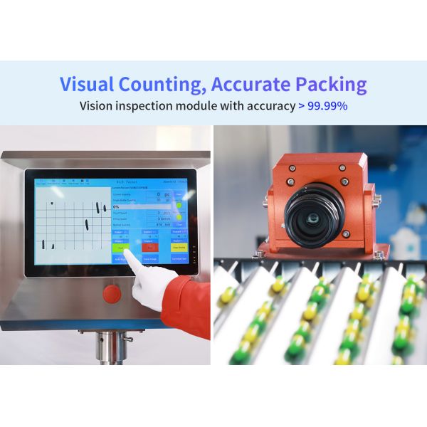 Automatic Pill Packaging Machine  Visual Counting Machine 70 Bottles Per Min