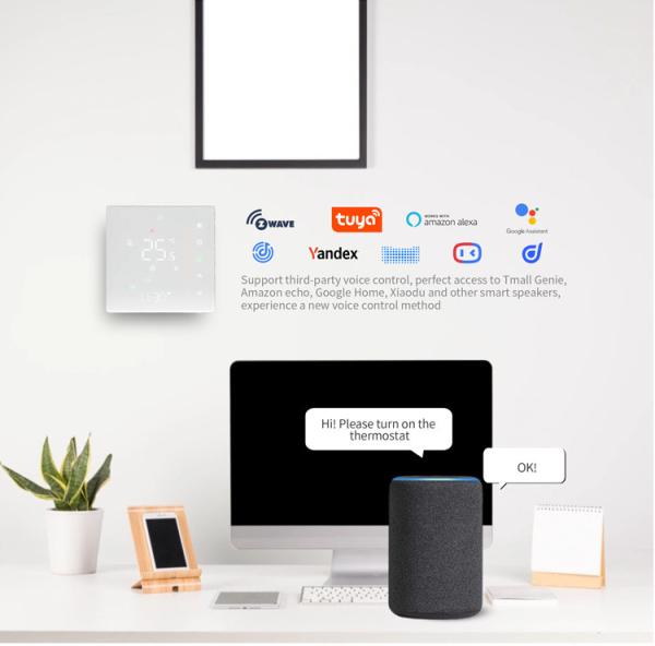 Tuya WI-FI Smart Gas Boiler 3A Thermostat Temperature Controller Programmable Touch / Mobile APP/ Voice Control Compatible With Alexa/Google Homeor Central Heating With Temperature Calibration