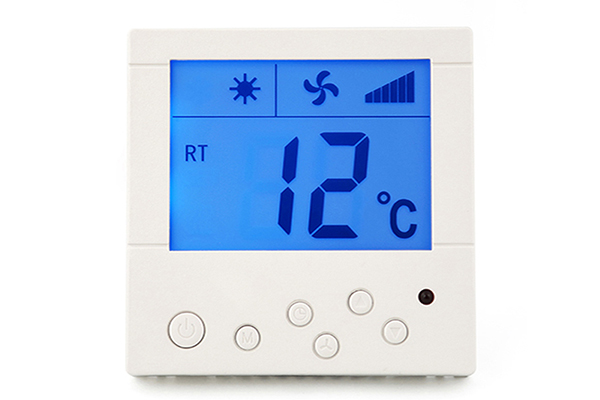 Sala do aquecimento central do termostato da bobina do fã de Digitas da exposição do LCD do agregado familiar