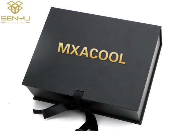 Cardboard Gift Boxes Hair Extension Packaging With Satin Insert Matte Lamination