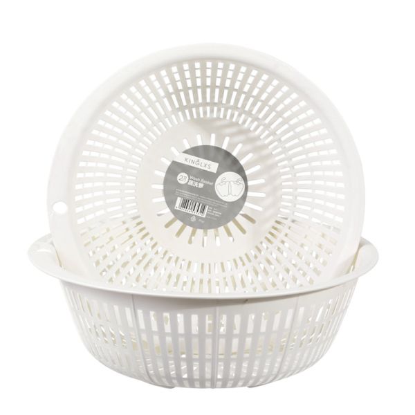 Double PP Plastic Washing Basket For Washing Fruit And Vegetables