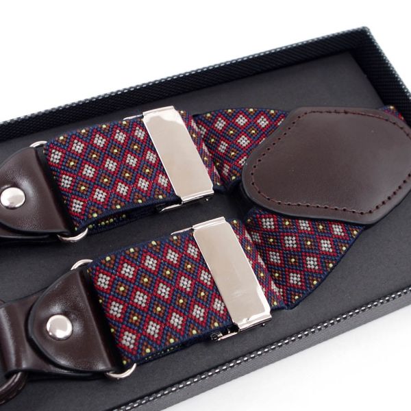 Год сбора винограда подтяжок 6 людей зажима 3.5cm ремня утюга эластичных кожаный