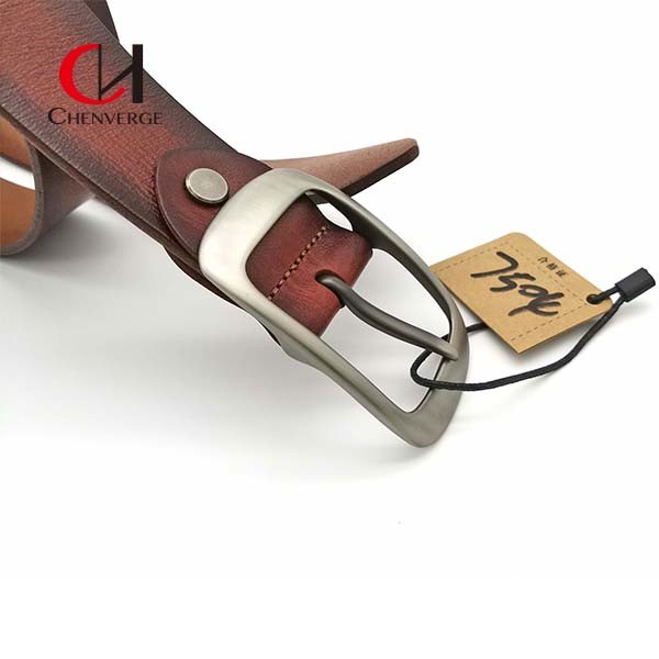 Пояс ODM Multicolor неподдельный кожаный Брауна с пряжкой Pin износоустойчивой