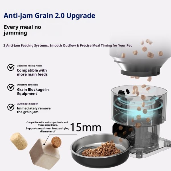 Intelligent Eco-Friendly Stainless Steel Plastic Pet Feeder Automatic Cat Dog Food Dispenser Timed Remote Voice Video Charge