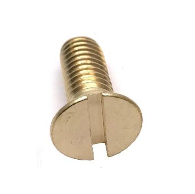DIN Countersunk Head Screws /  Brass H62 M1 - M20 Slotted CSK Head Bolt
