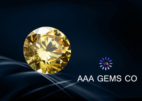 Rynthetic Yellow Moissanite Round , Flower , Star G or H In Color
