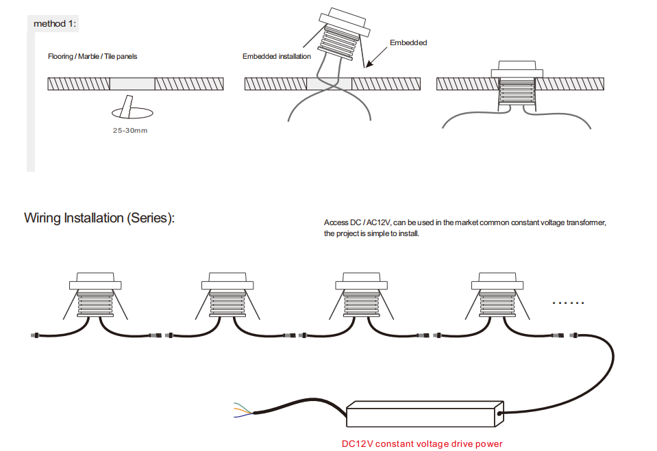 Светодиодный противосветовой свет 1 Вт IP65 водонепроницаемый алюминиевый DC12V вырезанный 25 мм светодиодные прожекторы