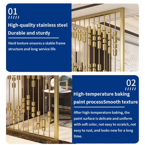 Customized Metal Room Dividers Decorative Luxury Stainless Steel For Hotel Living Room Bedroom