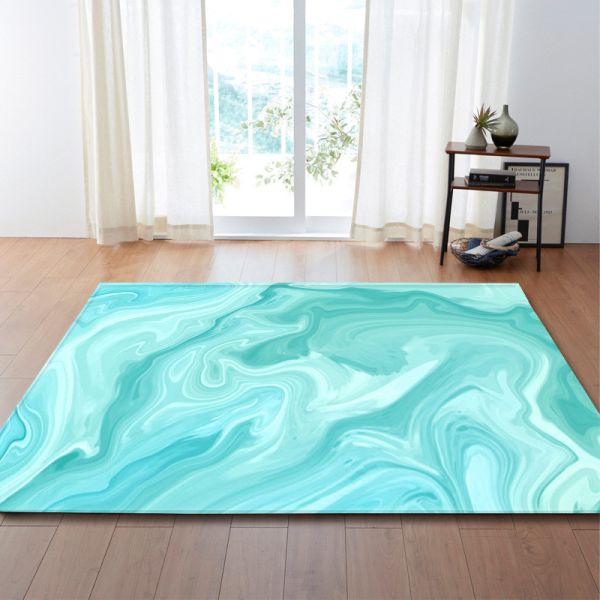 Marble Living Room Floor Carpets Machine Washable Bedroom Area Rugs