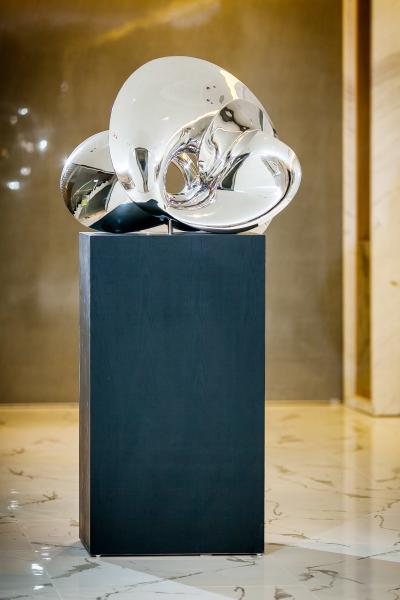 Home Art Decoration Metal Flower Sculpture Stainless Steel Anti Corrosion