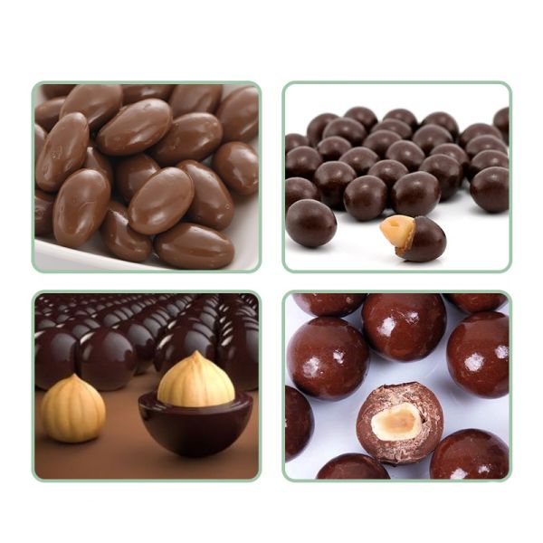 Long Service Life Mini Chocolate Coating Machine with 8L Capacity and 21KG Weight
