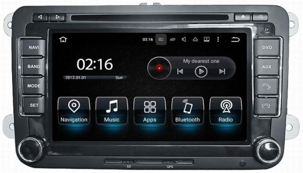 Ouchuangbo auto radio 2G RAM dvd player for Volkswagen Caddy Eos Jetta with Androi 7.1 AUX-IN MP3 FM USB SWC Function