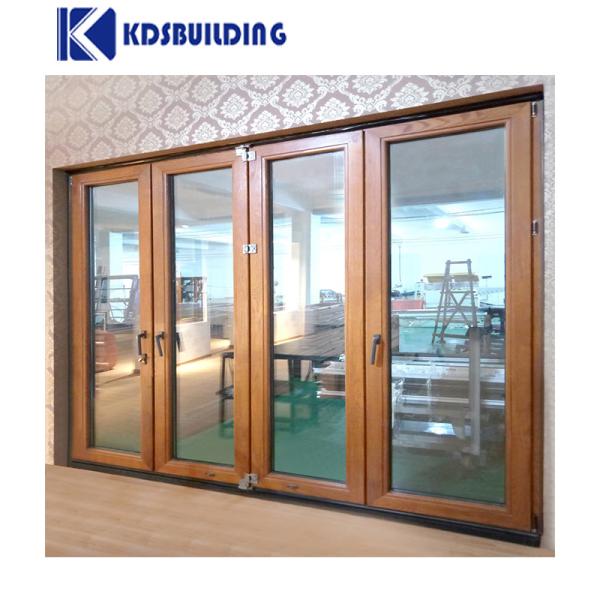 KDSBuilding American Style Factory Teak Wood Glass Interior Fold Folding Doors