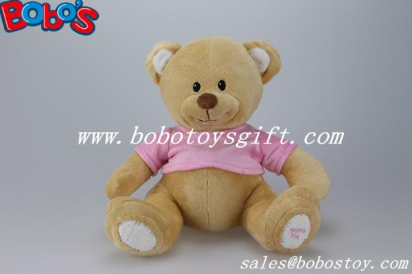11 Super Cute Plush Brown Baby Bear Toy With Pink T-Shirt