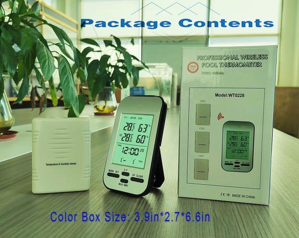 Indoor Outdoor Thermometer Hygrometer Digital Weather Station With Wireless Wall Clock