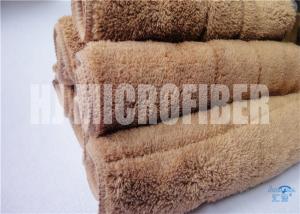 O velo coral de toalha de limpeza 450gsm do microfiber da poliamida 30*40 do
