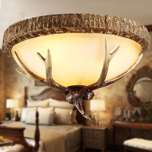 American Vintage Style Resin Antler Chandelier Ceiling Deer Horn Pendant Lights (WH-AC-32)