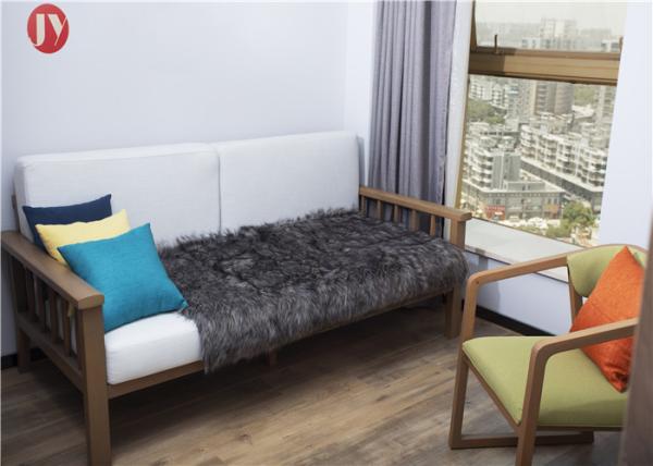Silver Gray Plush Fur Faux Throw Blanket Wolf Home Accents Eco - Friendly