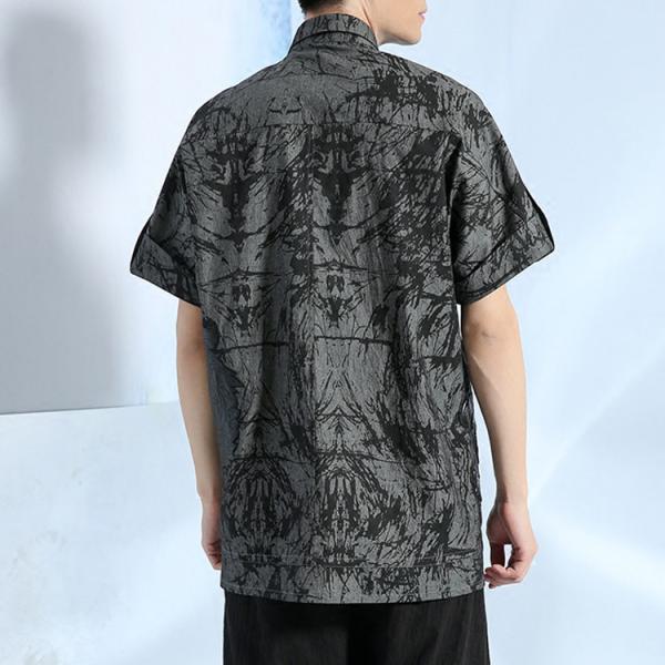 Black Short Sleeve Casual Dress Shirts For Summer OEM ODM Service