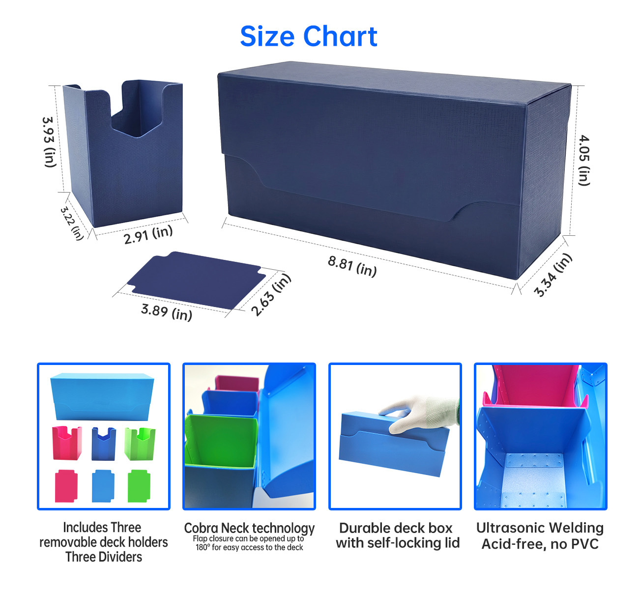 OEM Printing TCG Deck Box Secure Design PT CG MTG Trading Card Deck Box