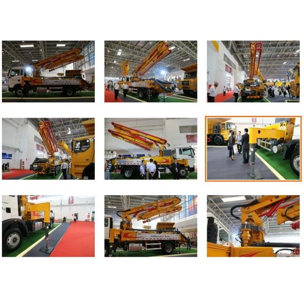 Camión del auge del camión/del cemento de la bomba concreta de 6 ruedas con 125M3/H de alto rendimiento