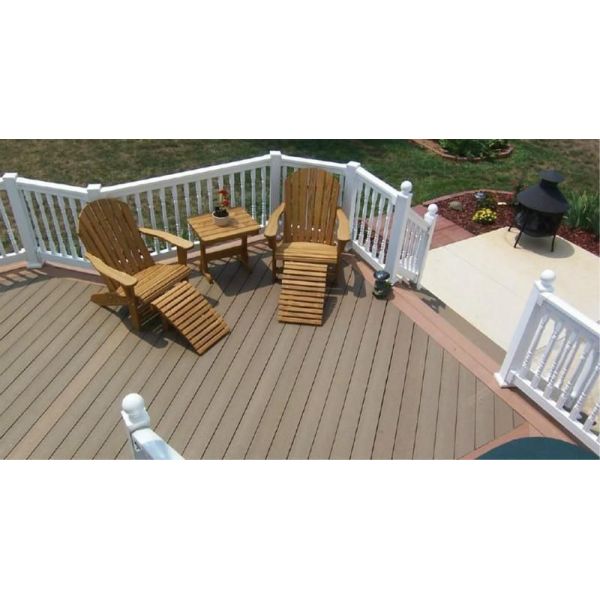 Outdoor Garden Flooring and Fence Waterproof WPC Decking with Bias Tire