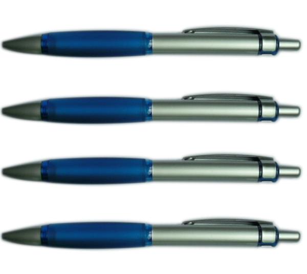 click metal pen with  silicone grip, competitive price and quick delivery