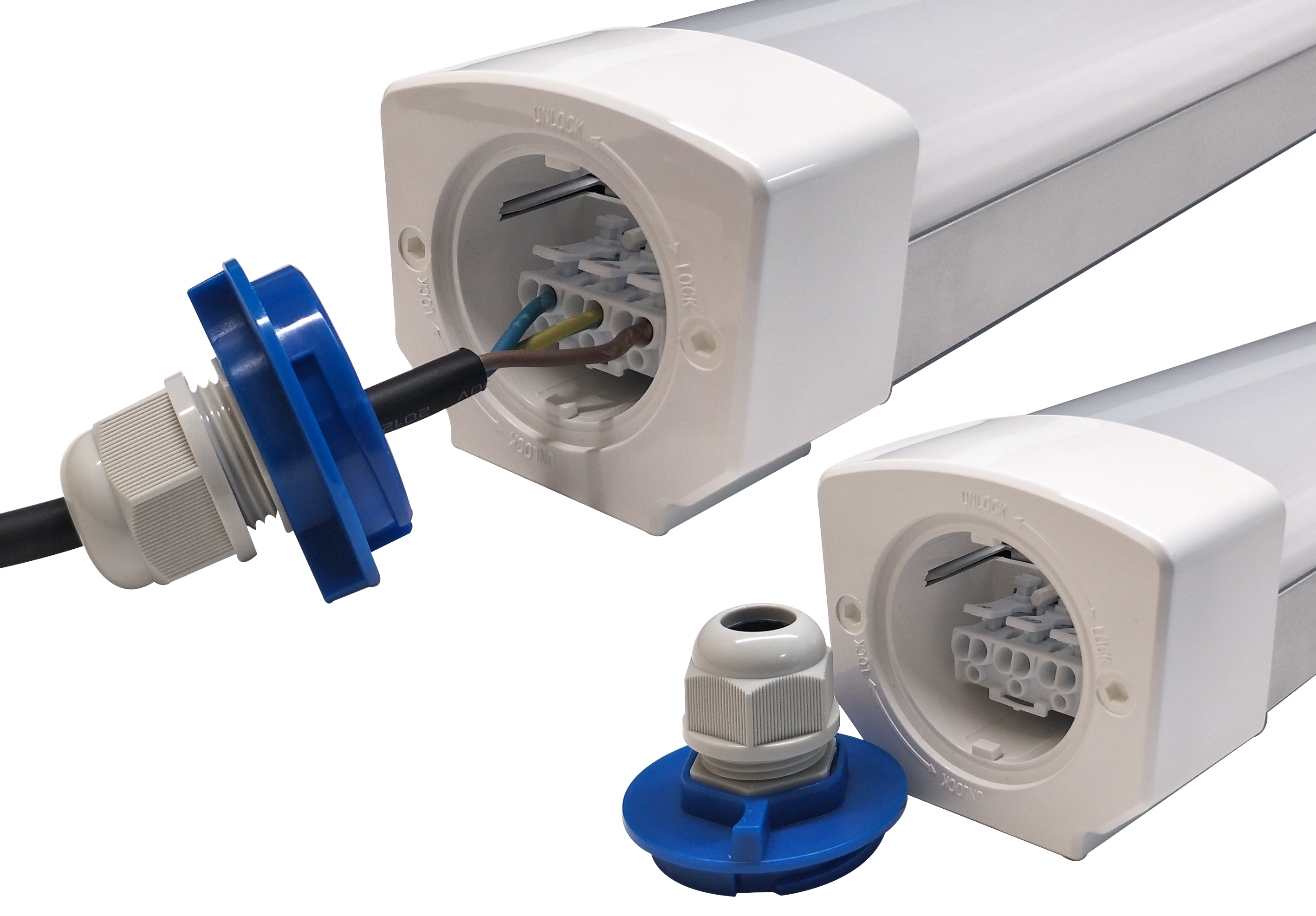 3ft - 6ft Waterproof LED Tri Proof Light For Park Lots / Warehouse / Stadiums