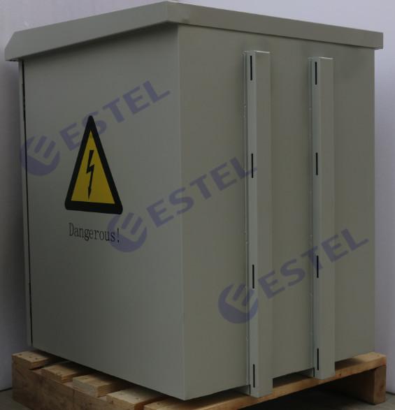 15U Waterproof Outdoor Wall Mount Cabinet Enclosure Custom Metal With 2 Fan Cooling
